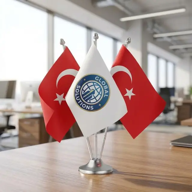 3'lü Masa Üstü Bayrak
